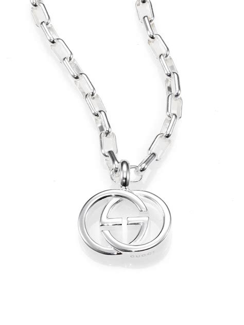 gucci silver necklaces for women.